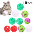 thumbnail image 2 of 10PCS Cat Ball Toy Creative Hollow Fish Paw Decor Cat Bell Toy Kitten Toy Ball, 2 of 6