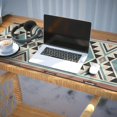 thumbnail image 3 of Long Mouse Pads for Desk,Brown Triangular Geometric Pattern Desk Mats on Top Of Desks, Desk Mouse Pad Extra Large with 3mm Non-Slip Base and Stitched Edge for Gaming,Office,Work,Home 35.4"x15.7", 3 of 6