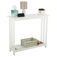 thumbnail image 5 of Lavish Home 2-Tier Console Table - 39x11.8in Narrow Entryway Table (White), 5 of 6
