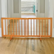 Cardinal Gates Step Over Pet Gate 28" to 51.75" wide x 20" tall, in Oak Color