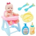 thumbnail image 1 of MesaSe Ensemble de Jeu pour Poupée Bébé 8 Pcs Accessoires Poupée de 7 Pouces Rose, 1 of 7