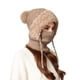 thumbnail image 4 of Gorro de punto 3 en 1 mejorado con bufanda y mascarilla | Pasamontañas de invierno con forro polar para mujer | Cubrebocas de punto resistente al viento y cálido, 4 of 6