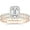 Rose gold, variant on 2CT 925 Sterling Silver Bridal Ring Sets Emerald Cut CZ Engagement Vintage Promise Rings Wedding Bands for Women Size 3-12