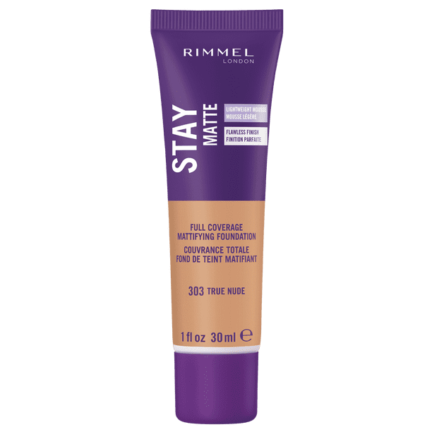 Base de maquillaje Stay Matte de Rimmel, True Nude, 1 onzas líquidas