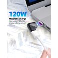 thumbnail image 3 of 120W Usb C To Type C Magnetic Adapter Fast Charging Usb Type C Magnet Converter Magnetic Cable Right Angle Usbc Connector, 3 of 9