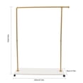 thumbnail image 5 of Freestanding Single Bar Clothes Rack Clothes Display Stand & Wheel Garment Rack, 5 of 12