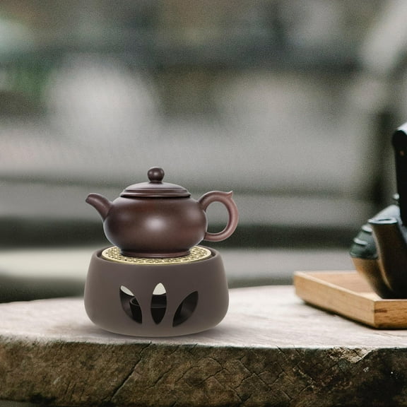 OUNONA Large Glass Teapot With Candle Warmer Base For Loose Leaf Tea Elegant Tea Accessories For Tea Parties Home Office Use