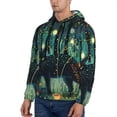 thumbnail image 3 of Salouo Mystical Black Cat Fireflies Pattern Men's Fall Hoodie Sweatshirt,Sport Hoodie with Pockets for Men Pullover Casual Hooded Sweatshirt-X-Large, 3 of 7