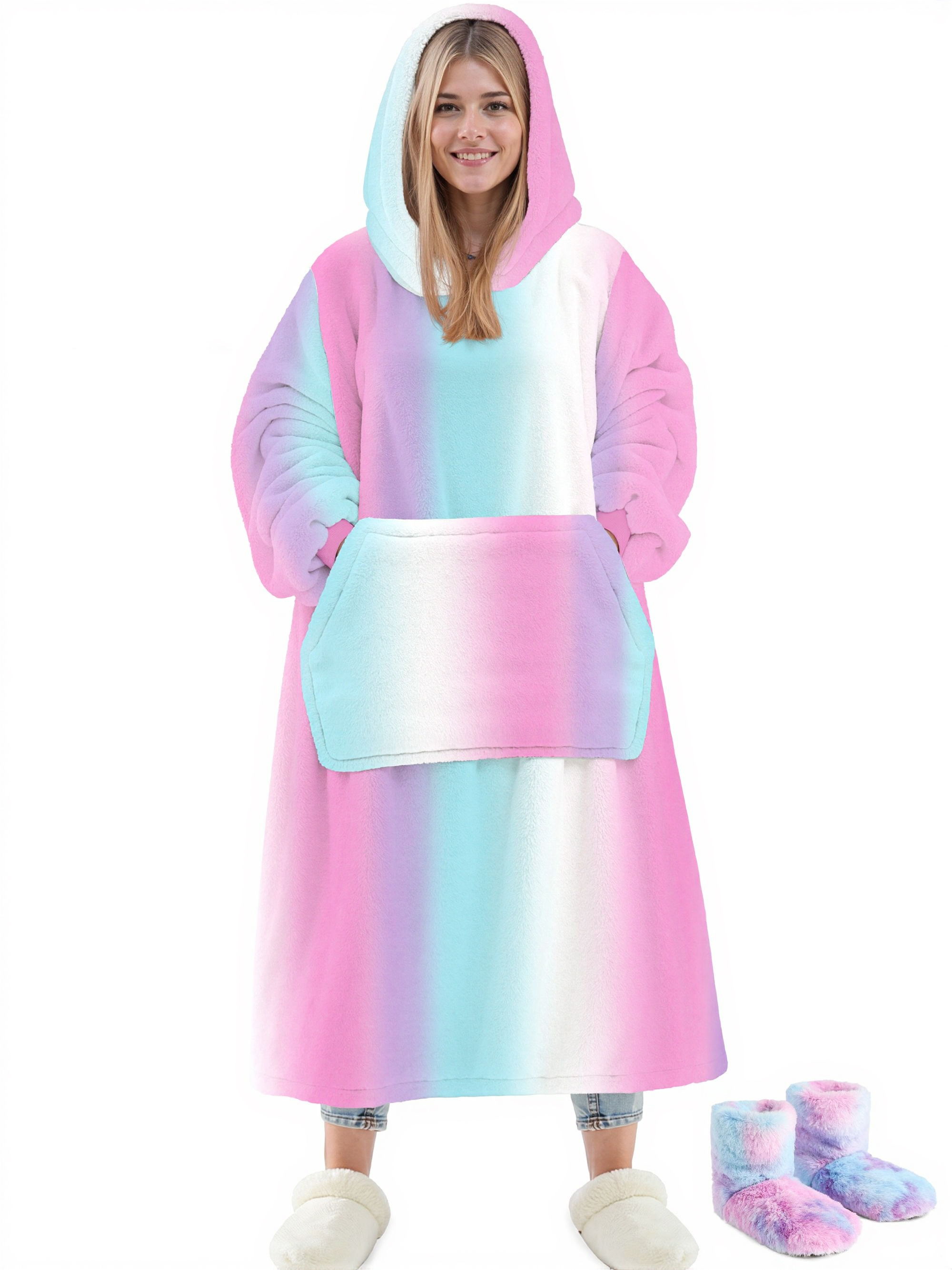 Fantaslook Wearable Blanket Hoodie Sweatshirt, Unisex