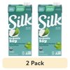 (2 pack) Silk Organic Soymilk, Unsweetened, 32 fl oz