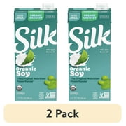 (2 pack) Silk Organic Soymilk, Unsweetened, 32 fl oz