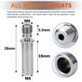 thumbnail image 3 of GFDYREE 2-Pack Upgrade All Metal Titanium TC4 Heatbreak High Temperature Throat Compatible with Anycubic Mega S, Mega Pro, Vyper 3D Printer Accessories, 3 of 6