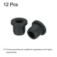 thumbnail image 3 of Uxcell T Type Rubber Grommet Mount Dia 11mm ID 7mm Seal Protection Flexible Hole Plugs Cable Pipe Black, 12Pcs, 3 of 5