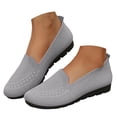 thumbnail image 3 of Duqingm Womens Loafers Comfortable Dressy Women's Breathable Mesh Flats Shoes, Soft Loafers Flats, White Slip on Shoes Loafer Grey,7, 3 of 7