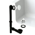 thumbnail image 3 of Westbrass 594144-50 14" Black Polypropylene Twist & Close Drain Bathtub Assembly with Two-Hole Overflow, Powder Coat White, 3 of 13