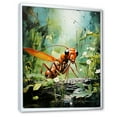 thumbnail image 2 of Designart "Red Ant Ventures In Verdant Landscapes" Animals Ant Floater Framed Canvas Prints, 2 of 5