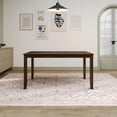 thumbnail image 6 of Home Design Ouray 6-Piece Dining Set, Brown - Wood Grain Embossed, Rectangular Table with Split Top, Ladder Back Chairs, Upholstered Bench, 6 of 28