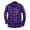 Dark Purple, variant on Autumn New Men's Plaid Shirt Double Pocket Flannel Casual Plaid Shirt