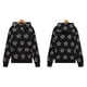 thumbnail image 1 of Tendencia de belleza DENIM TEARS línea principal traje con estampado de kapok High street Sudadera con capucha suelta pantalones de chándal casuales para hombres5655 Negro, 1 of 5