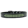 thumbnail image 3 of Dog, Puppy  Pet Fashion Collar, "Two Row Lime Green Crystal Rimsets", 3 of 9