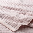 thumbnail image 5 of TOWN & COUNTRY EVERYDAY 4-Piece Textured Windowpane Washcloth Set, 13"x13", 100% Cotton, Plush & Absorbent 550GSM, Blush, 5 of 6