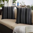 thumbnail image 2 of Set of 2 Sunbrella Peyton Granite Outdoor Pillow, 18", 2 of 2