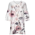 thumbnail image 3 of Vestidos casuales de verano para mujer Vestido suelto de media manga con estampado floral de playa para mujer Pompotops ghjkhdj13420, 3 of 4