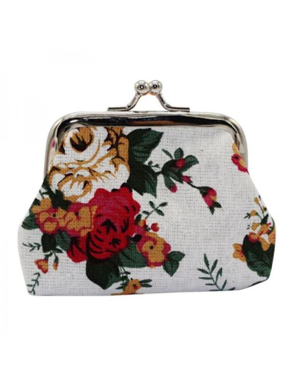 Classic Flower In Dark Scene Credit Cards Buckle Coin Purse For Womens Classic Flower In Dark Scene Credit Cards Buckle Coin Purse For Womens