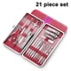thumbnail image 1 of Dinheiro 21 Piezas Cortaúñas Kit de Pedicura Kit de Manicura Profesional de Acero Inoxidable para Hombres/Mujeres Herramientas para el Cuidado de las Uñas Kits de Cuidado Personal para el Hogar y, 1 of 8