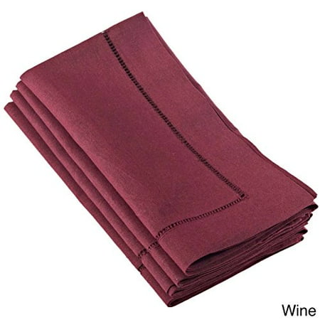 

Fennco Styles Hemstitched Dinner Napkin Set of 4 (wine)