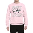 thumbnail image 2 of Wild Bobby Respect The Locals Save Our Oceans Shark Animal Lover Unisex Crewneck Graphic Sweatshirt, Light Pink, Large, 2 of 6