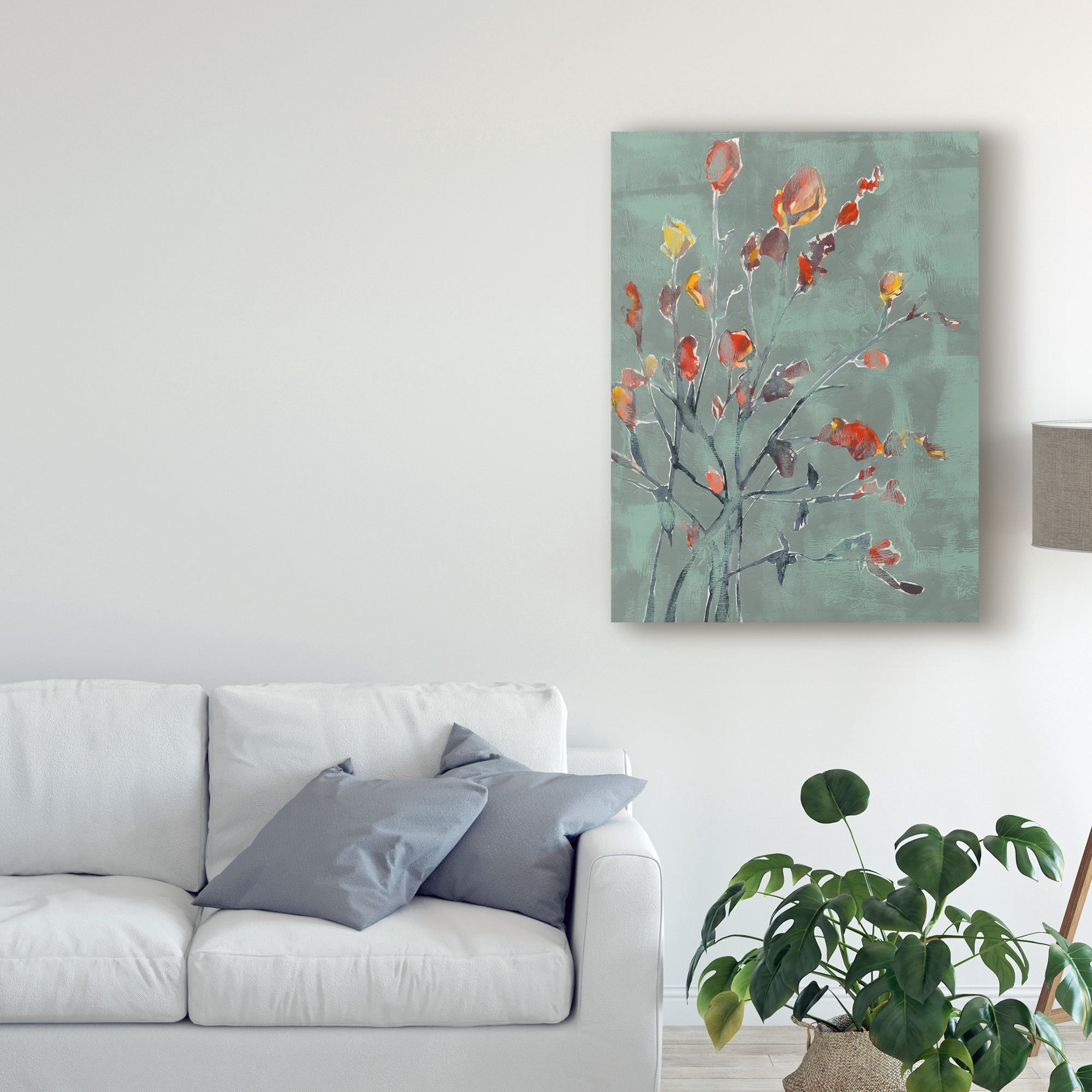 Trademark Fine Art 'Wildflower Watercolors II' Canvas Art by Jennifer Goldberger