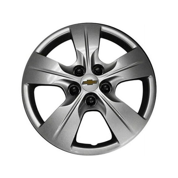 Wheel Cover - Painted Silver - 15 Inches - 5 Spoke - Compatible with 2016 - 2018 Chevy Cruze 2017