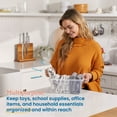 thumbnail image 3 of ECR4Kids Scoop Front Plastic Storage Bins, Multipurpose Organization, Clear, 10-Piece, 3 of 9