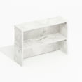 thumbnail image 2 of Furinno Helena 18-Inch Kitchen Counter Stackable Organizer Shelf, Light Marble, Set of 2, 2 of 6