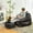 Black, variant on Smuxee Bean Bag Chair for Adults Kids,Comfy Chair with Bean Bag Filler and Foot Rest,White