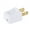 White, variant on B&P Lamp® Polarized Quick Connect Lamp Plug (SPT-2, Brown)