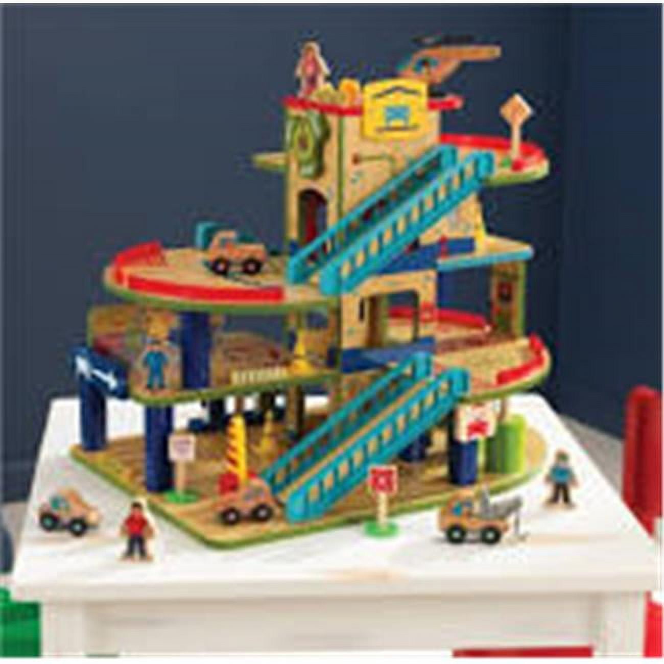 KidKraft Wash N Go 3 Tier Wooden Toy Truck and Car Garage Play Set Walmart