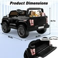 thumbnail image 5 of TOKTOO 24V Ride on Car for Big Kids, 800W Powerful Wheels, Licensed Chevrolet Colorado 2 Seater Ride on Toys, Ride on Truck with Rear Storage, Electric Kids Car for Boys Girls Aged 3-8 Years, Black, 5 of 9
