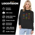 thumbnail image 4 of Batman Color Bat Blocks Women's Crew Sweatshirt, 4 of 6