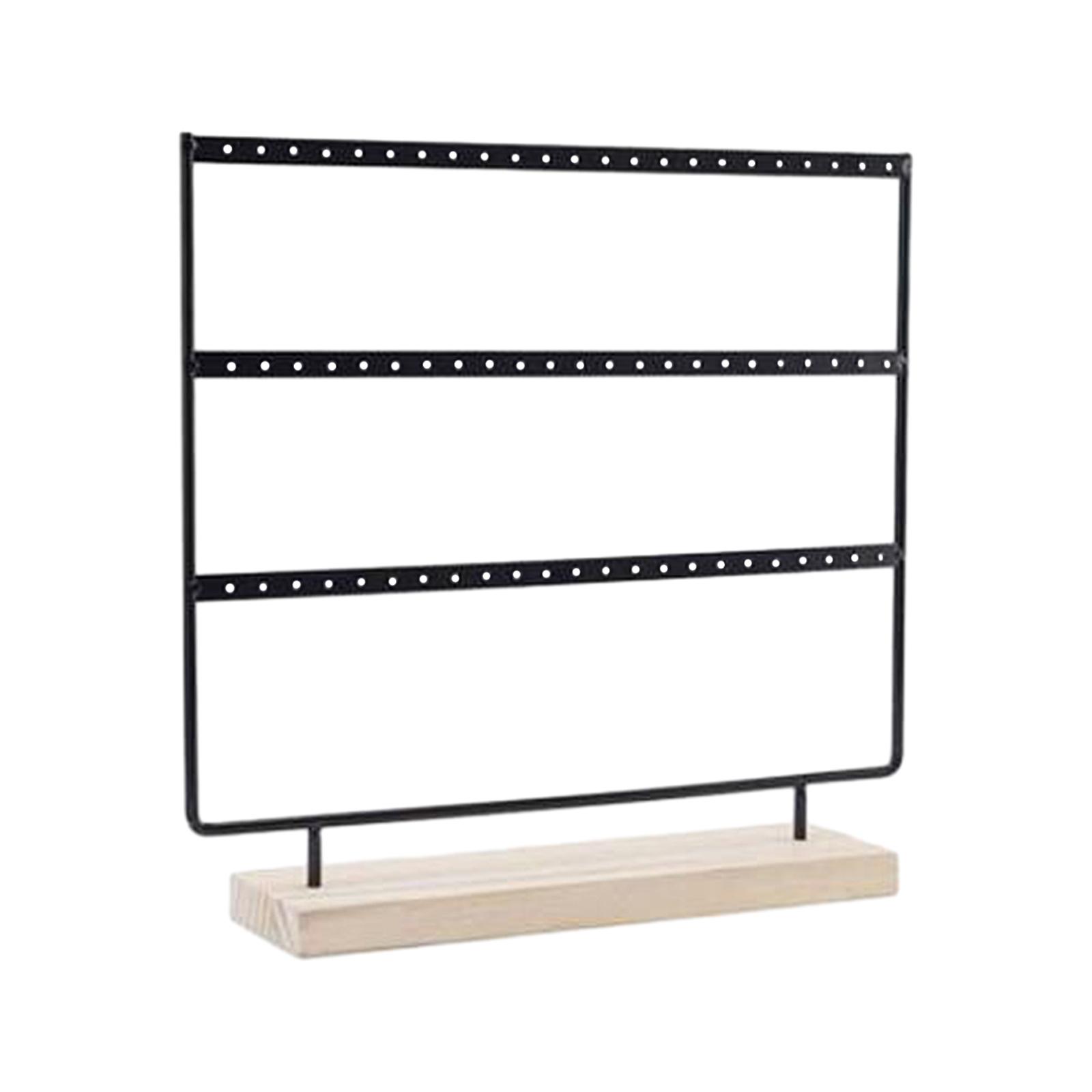 Segolike Earring Organizer Jewelry Display Stand 3 Tiers Hanging Earring Holder Jewelry Holder for Stores Selling Tabletop Home Vanity black