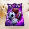 thumbnail image 5 of Erosebridal Rugby Sport Games Queen Sheet Sets,Soccer Basketball Lovers Bed Set For Kids Boys 4pcs, 5 of 6