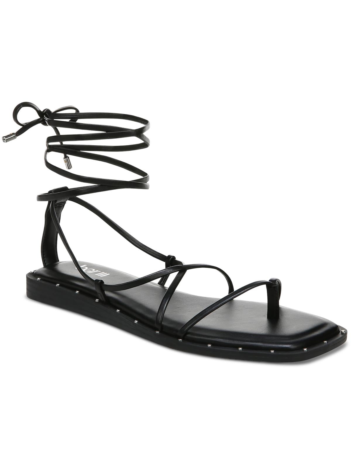 Bar III Womens Nazrine Faux Leather Lace Up Strappy Sandals - Walmart.com