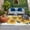 Yellow, Green, variant on Sunflower Outdoor Rug for Patio/Deck/Porch, Non-Slip Large Area Rug 3 x 5 Ft, Green Botanical Yellow Floral Rustic Plaid Indoor Outdoor Rugs Washable Area Rugs, Reversible Camping Rug Carpet Runner