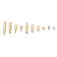 thumbnail image 3 of 200pcs Cola Espaciador Tornillo Tuerca M3 Macho Hembra Latón Hexagonal, 3 of 8