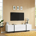 thumbnail image 3 of DIYART 67" W High-Gloss Modern TV Stand for TVs up to 75", Stylish Media Console for Living Room & Bedroom, White, 3 of 7