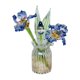 thumbnail image 1 of Ramo de flores de cristal con jarrón, figuras coleccionables de flores de iris para novia Estilo B, 1 of 9