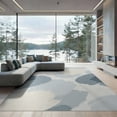 thumbnail image 2 of ODIKA 8'x10' Washable Area Rug Non-Shedding, Easy Care, Large Dusty Grey Slate Ivory Asymmetrical Freeform Abstract Plush for King Size Bedroom Under Bed, Master Suite, 2 of 7