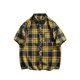 thumbnail image 1 of Mens Camisas de Manga Corta Impresa Gira-Abajo Collar Cremallera, Camiseta Casual Blusa para el Hogar, Diario Y Cuatro Estaciones de Uso, 1 of 8
