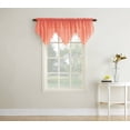 thumbnail image 5 of No. 918 Jillian Crushed Voile Ascot Beaded Sheer Valance, 51" x 24", Coral, 5 of 6